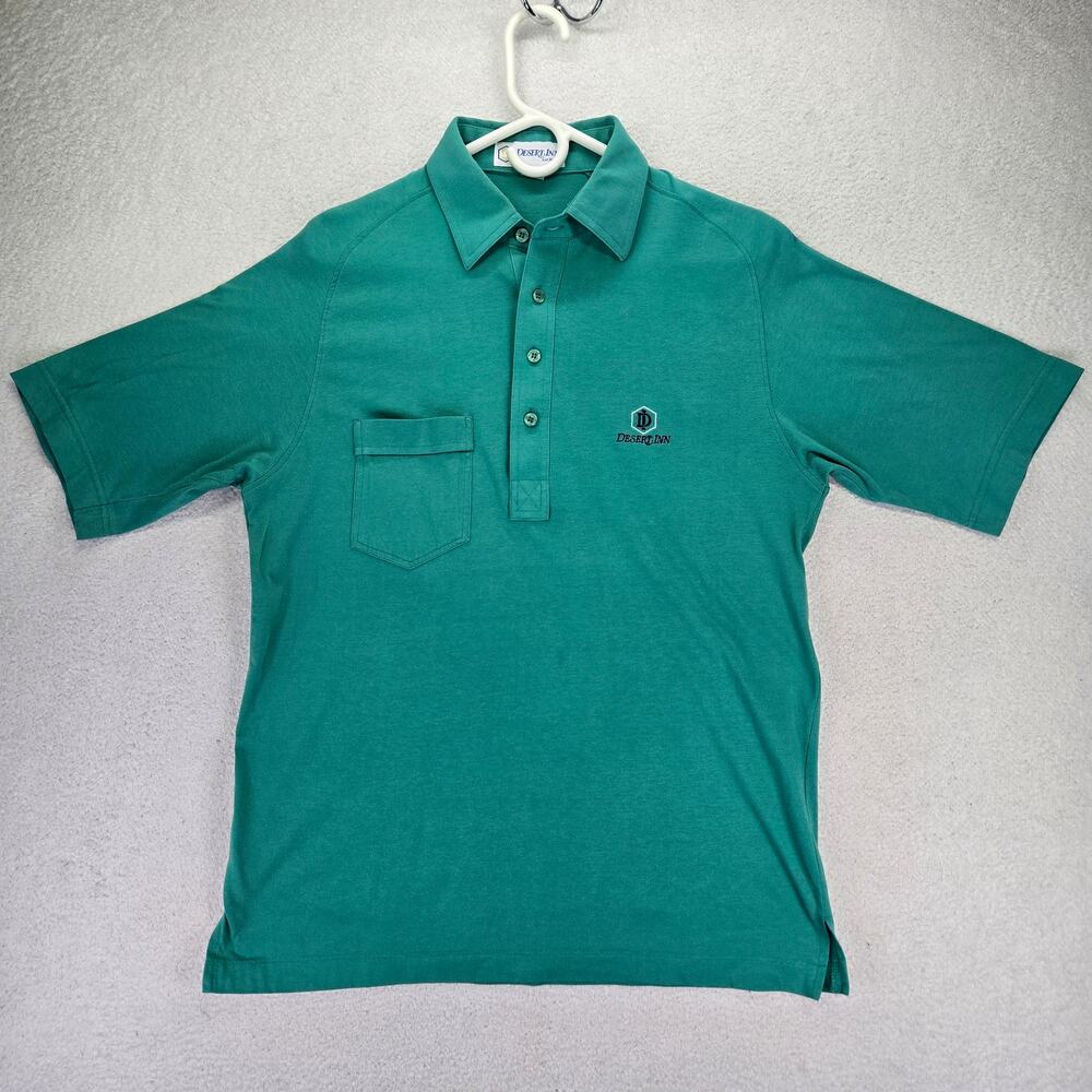 Vtg Desert Inn Polo Shirt Mens M Las Vegas USA 80s 90s Green Vintage